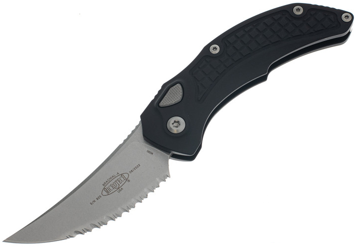 Microtech 268A-12 Brachial S/E - Black Handle - Stonewashed Blade